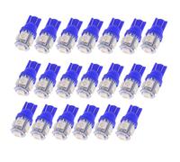Ampoule tableau de bord SOURCING MAP 20pcs T10 285 579 W5W 5050 SMD 5 LED Bleu Ampoule Voiture Clignotant Latéral