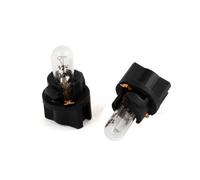 sourcing map 2 Pcs T5 LED Ampoule Jaune Lentille Voiture Intérieur Tableau de Bord