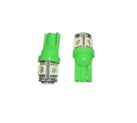 Ampoule tableau de bord SOURCING MAP 2pcs Vert T10 W5W 5050 SMD 5-LED Veilleuse Ampoule de rechange pour voiture