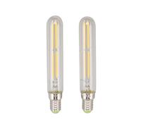 Ampoule Tube LED Verre 4W E14 Petite Ampoule à Filetage 2300K Ampoules de Lampe Tubulaires Lampe à Incandescence Flexible T20x120 220-240V pour éclairage de Décoration Rétro (Transparent)