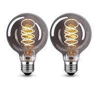 Ampoule Vintage Edison E27, E27 Vintage LED Dimmable 4W Lampe LED Rétro Blanc Chaud 2700K Ampoule Vintage Idéal pour la nostalgie et l'éclairage rétro dans votre maison Café Bar - 2pièces（G80 SLX）