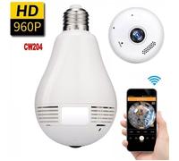 Ampoule Wi-Fi - AntDau71 - Caméra Espion V380 - 1280x720 - Micro SD - Audio bidirectionnel