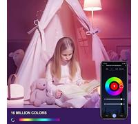 Ampoule WiFi, ampoule intelligente LED | Ampoule de contrôle d’application téléphonique | WiFi sans fil , synchronisation de la musique, ampoule à changement de couleur, 16 millions de couleur