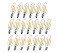 Ampoules à Bougie LED E14 4W Équivalente à 40W 2700K Blanc Chaud LED Lampe,Ampoules à Filament LED C35 Sans Intensité Variable AC220-240V 20 Paquets