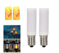 Ampoules à flamme 2PCS, ampoules LED à effet de flamme 2WLED lumières clignotantes extérieures adaptées pour Halloween, jardin, bar, fête, mariage, restaurant