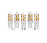 Ampoules à LED G9, ampoules de capsule G9 4W G9, lumières G9, équivalent à 40W G9 Ampoule halogène, 3000K / 6000K, 400 lumen, angle de faisceau à 360 °, 100% pas de scintillement, non-dimmable, 5-pack