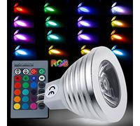 Ampoules à LED MR16 à intensité variable à changement de couleur ampoule lampe spot avec télécommande RGB + Blanc lumière du jour 45 ° Angle de faisceau et de mémoire 3 W humeur Ambiance d'éclairage