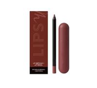 Ampoules à lèvres pigmentées avec crayon à lèvres assorti, ampoule volumisante + crayon à lèvres, texture crémeuse et modulable, hydratante et onctueuse, longue tenue et couleur résistante (#2)