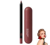 Ampoules à lèvres riches en couleurs avec crayon à lèvres assorti,huile à lèvres hydratante longue durée,texture douce et lisse qui améliore les courbes naturelles des lèvres.,Caramel