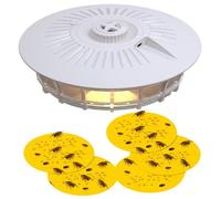 Ampoules anti-puces avec 5 plaques collantes, pièges à punaises de lit pour chats et chiens VENTILATEUR