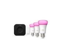 Kit De Démarrage Philips : Trois Ampoules Connectées E27 + Dimmer Switch + Hue Bridge Pro