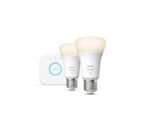 Philips Hue White Kit de démarrage : 2 ampoules connectées E27 (1100)