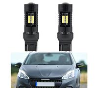 Ampoules de feux diurnes Nslumo LED Drl pour Peug.eot 208 Hatchback 2012-2020 T20 W21/5W 7443 Canbus W21/5W Lumière du jour, feux de jour Drl, feu de position DLR à LED W21/5W
