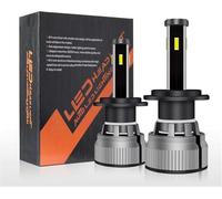 Ampoules De Phares LED 4 Faces - 80w 6000k 16000 Lumes Blanc Super Brillant Ip68 étanche, H11/h8/h9, H7