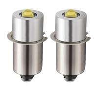 Ampoules de remplacement pour lampe de poche, 2 pièces, P13.5S 3-12V, LED, pour lampe torche, lanterne, travail 160-200LM