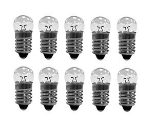Ampoules E10 6V 0,3A à lumière blanche chaude, à culot à vis miniature (10) Glühlampe Glühbirne