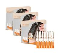 Ampoules Essence pour Cheveux, un après-shampoing spécial pour cheveux secs et abîmés, un sérum fortifiant qui favorise la circulation sanguine et nourrit le cuir chevelu sec
