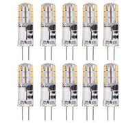 Ampoules G4 LED Dimmable J-C Bi-Pin Base Light Lamps 1.2W AC / DC 12V T3 Ampoules de paysage de remplacement d'ampoule halogène (blanc chaud 2800-3200K) pour éclairage sous armoire, éclairage de compt
