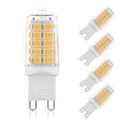 Ampoules G9 LED 2700K Blanc Chaud Non Dimmable 5pcs, G9 230V 4W 450Lm LED équivalent à une ampoule halogène T4 de 40W, ampoule LED avec angle de faisceau de 360°, pour lampe de bureau en cristal