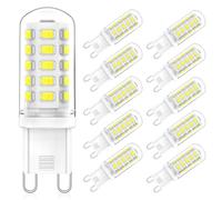 Ampoules G9 LED 3W Équivalent 33W 40W 50W G9 Halogène Lampe, Blanc Chaud 3000K, 320LM, 360 Degrés, Sans Scintillement, CRI 83+, AC/DC 220-240V, Non Dimmable, Paquet de 5 (Blanc Froid 6000K 10 Pack)