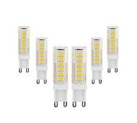 Ampoules G9 LED 9W(Halogène Équivalent 85W) Blanc Chaud 3000K 850Lumen AC220-240V Angle de Faisceau 360 ° Économie D'énergie G9 Lampe Pas de Dimmable(Paquet de 6) [Classe Énergétique A++]