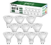 Ampoules GU10 Led, 5W Équivalent Spots Halogene 50W, Blanc Chaud 3000K 500lm AC 220-240V Non Dimmable Sans Scintillement Spot Led pour Éclairage Décoration, Lot de 10