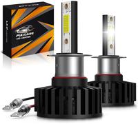 Ampoules H3 Led De Phare, Led H3 Faisceau Haut 60w (2 X 30w) 12000lm Antibrouillard Blanc Froid 6500k 300% Luminosité 1:1 Lampes De Remplacement Pour Voiture Halogène Et Xénon, 2 Lampes