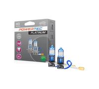 AMPOULES HALOGENE H3 12V X 2 POWERTEC PLATINUM +130%
