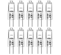 Ampoules halogènes G4 10W 12V T3 JC Type 2 broches de remplacement de base pour paysage sous armoire Puck Light Track Lighting Dimmable (10 Pack)
