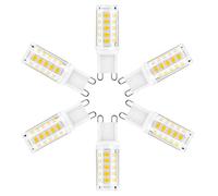 Ampoules Haofy G9 LED, 5W (culot équivalent LED halogène), base blanc chaud 3000k G9, sans scintillement, angle de diffusion de 360 °, ampoules G9 pour éclairage domestique, (dimmable / 6 pièces)