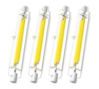 Ampoules LED 118mm, Ampoule LED Dimmable, LED R7S 118mm 30W Équivalent à Ampoule Halogène 118mm 300W, Sans Scintillement, 3000LM,AC 220-240V, Éclairage à Faisceau 360°,Cool white 4pcs,118mm 30W