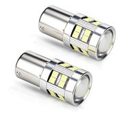 Ampoules LED 2Pcs 1156 Ba15s P21w, 5W étanches 12V-24V, Éclairage Blanche 7500K Super Lumineux, Conception Aluminium, Installation Facile pour Feux Arrières, Feux de Recul, Camion, Bateau, Camping-Car