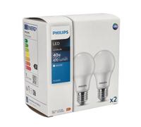 Ampoules LED CorePro Philips - Lot de 2 - E27 4,9W (=40W) 4000K blanc neutre 470 lm