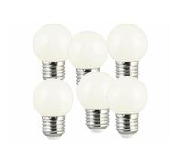 Ampoules LED E27 / G45 / 50 lm / 1 W / 2700 K - Luminea - Pack de 6