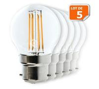 Ampoules Led Filament B22 G45 4W (éq 42W) Blanc Chaud - EUROBRYTE - Technologie COB Filament - 300°