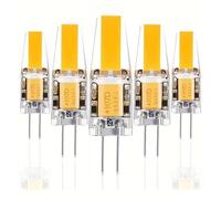 Ampoules LED G4 12V 2W Équivalent 20W AC/DC IRC 80+ Économe Ampoule COB Pour lustres appliques murales éclairage d'armoires lampes table Non dimmable(Natural White 4000K,5pack)