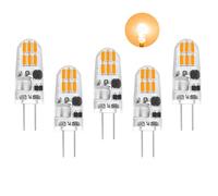 Ampoules LED G4, 12V AC/DC Blanc Chaud 2700K,160LM Pas de Scintillement,1.5W Remplace les ampoules halogènes 15W,petites ampoules à LED à culot fixe,pour hotte d'aspiration pour la cuisine, Lot de 5