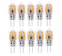 Ampoules LED G4 1W-1,5W AC/DC 12V Culot G4 deux broches Mini ampoule IRC 80+ Non dimmable Pour éclairage extérieur plafonniers et éclairage sous les meubles(Warm White 3000K,10pack)