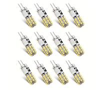 Ampoules LED G4 1W Équivalent 15W 12V AC/DC IRC 80+ Sans scintillement 110 lumens Pour lustres appliques murales éclairage placards lampes table Non dimmable(Cool White 6000K,12pack)