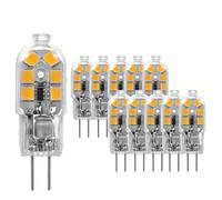Ampoules LED G4 1W remplace les ampoules halogènes de 10W 12 V CA/CC Sans scintillement IRC 80+ Pour lustres lustres en cristal miroirs plafonniers et lampes de table(Warm White 3000K)