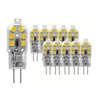 Ampoules LED G4 1W remplace les ampoules halogènes de 10W 12 V CA/CC Sans scintillement IRC 80+ Pour lustres lustres en cristal miroirs plafonniers et lampes de table(Cool White 6000K)