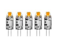 Ampoules LED G4 2W 3W 5W Équivalent 20W 30W 50W Ampoule COB AC/DC 12V IRC 80+ Pour lustres appliques murales éclairage d'armoires lampes de table (non dimmable)(Warm White 3000K,2W 5pack)