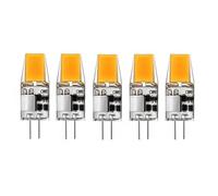 Ampoules LED G4 2W 3W 5W Équivalent 20W 30W 50W Ampoule COB AC/DC 12V IRC 80+ Pour lustres appliques murales éclairage d'armoires lampes de table (non dimmable)(Cool White 6000K,5W 5pack)