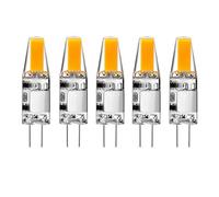 Ampoules LED G4 2W 3W 5W Équivalent 20W 30W 50W Ampoule COB AC/DC 12V IRC 80+ Pour lustres appliques murales éclairage d'armoires lampes de table (non dimmable)(Natural White 4000K,3W 5pack)