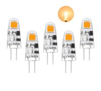 Ampoules LED G4 Blanc Chaud 2700K, AC/DC 12V, 0.5W Remplace Halogènes 5W-10W, 90LM Non-variable, Économies d'énergie, Pas de Scintillement, Lot de 5