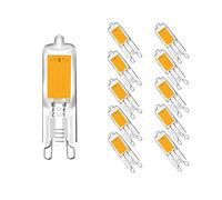 Ampoules LED G9, 2W Ampoule Economie d Energie, Puce COB, Equivalent 25W Ampoules Incandescente, Blanc Chaud 3000K/ 250 Lumens, AC 220-240V, Non Dimmable, Lot de 10
