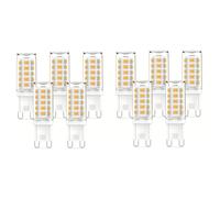 Ampoules LED G9 3W Remplacement 30W Bi-broches Économie d'énergie Sans scintillement Pour éclairage domestique lustre plafonnier chambre à coucher cuisine(Warm White 3000K,10pack)