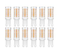 Ampoules LED G9 4W Équivalent 40W Sans scintillement (IRC) > 80 Pour lustre plafonnier lampe de table usage intérieur maison et bureau Intensité non variable(12PACK)