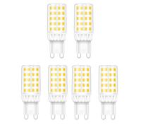 Ampoules LED G9 4W remplacement 40W Sans scintillement Angle faisceau 360° Pour lustre plafonnier lampe table usage intérieur maison bureau (non variable)(Warm White 3000K,6pack)