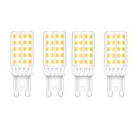 Ampoules LED G9 4W remplacement 40W Sans scintillement Angle faisceau 360° Pour lustre plafonnier lampe table usage intérieur maison bureau (non variable)(Warm White 3000K,4pack)